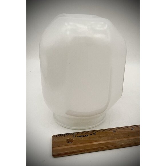 Art Deco Milk Glass Light Globe Retro Shade Ceiling Bath Porch Mid Century Diver - Picture 9 of 11